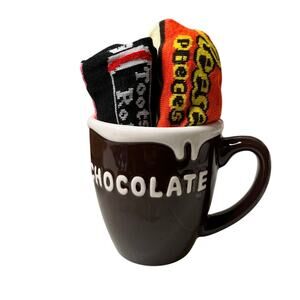 Pottery Barn Chocolate Cup W/ Crew Socks Chocolate cup